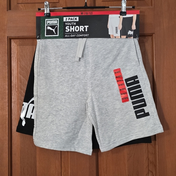 Puma boys youth shorts 2 pack sz m 10/12 nwt - Picture 1 of 3